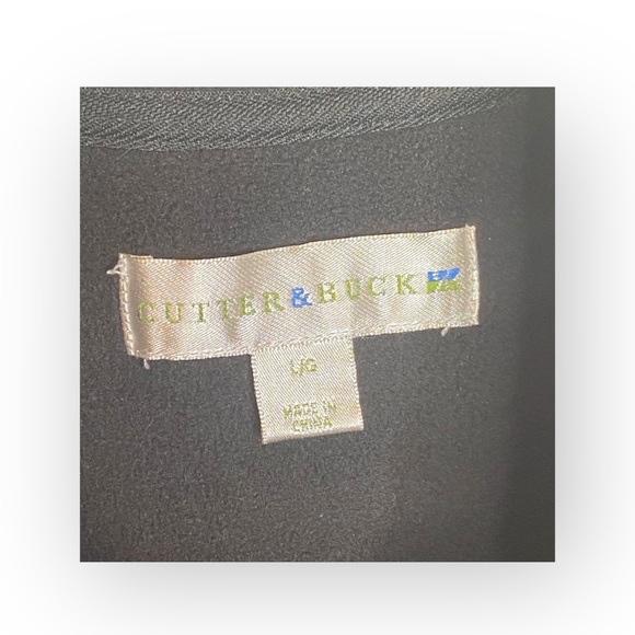 new Cutter & Buck 𖦹 Full Zip Soft Warm Cozy Classic Fleece Vest 𖦹 Black 𖦹 Large - Picture 9 of 15